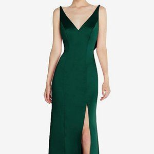 Dessy Bridesmaid Dress: Style 6856 · Lux Charmeuse · Hunter Green